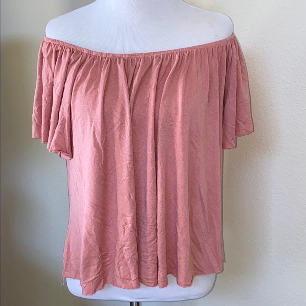 Pink off the shoulder top